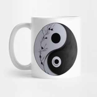 yin and yang graphic Mug